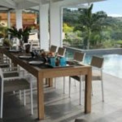 Guadeloupe Deshaies grande terrasse piscine